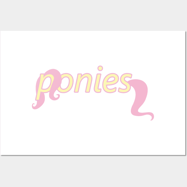 Ponies Typography - Fluttershy Wall Art by Hyper Dash